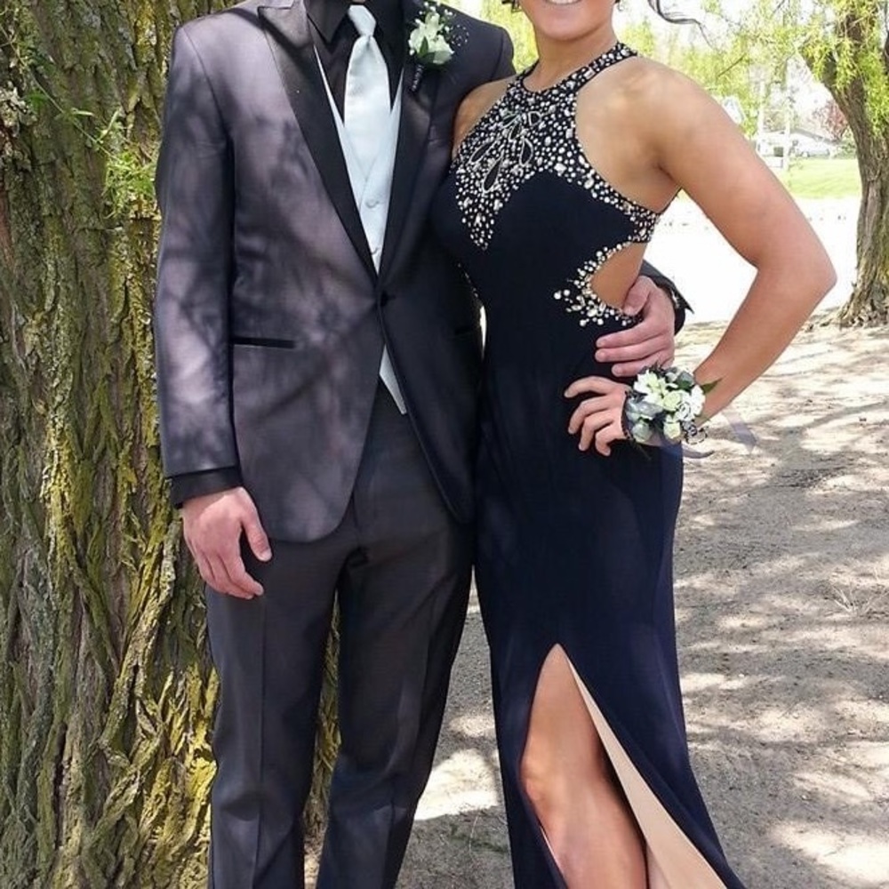 Betsy Adam Prom Dress- Navy Blue- Size 4